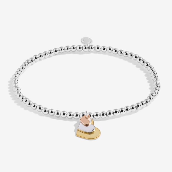 Joma Jewellery A Little 'Three Generations' Bracelet In Silver, Gold, And Rose Gold Plating